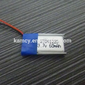 

3.7V lipo battery 401220P 60mAh for bluetooth headset