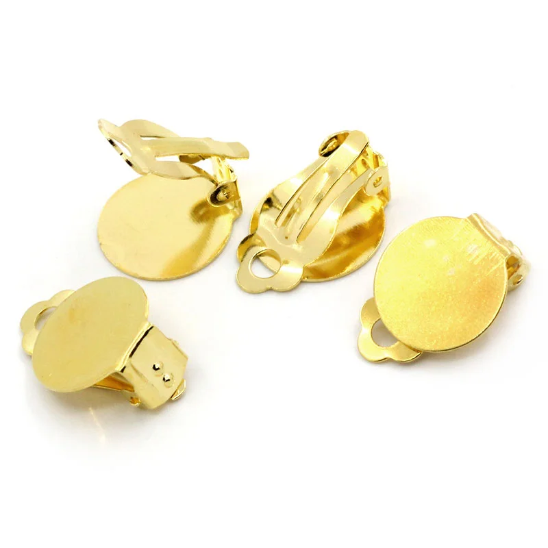 DoreenBeads 20 золотых сережек с зажимом 22x15 мм (B06050) yiwu|earring clip findings|clip earring findingsearring findings |
