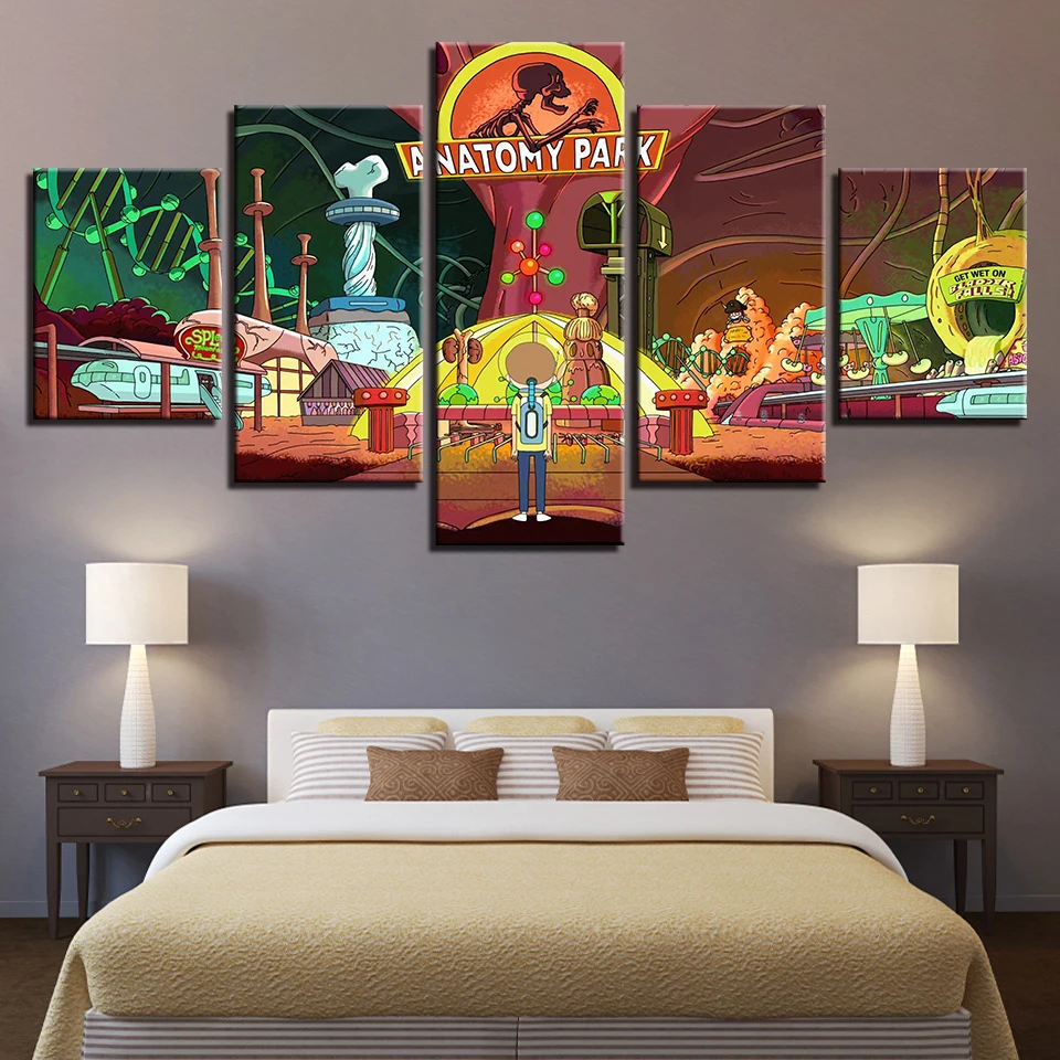 

Rick And Morty Anime Wall Art Canvas Painting HD Print Painting Modern Decorative Home Decor Picture Canvas Printed Anime Poster