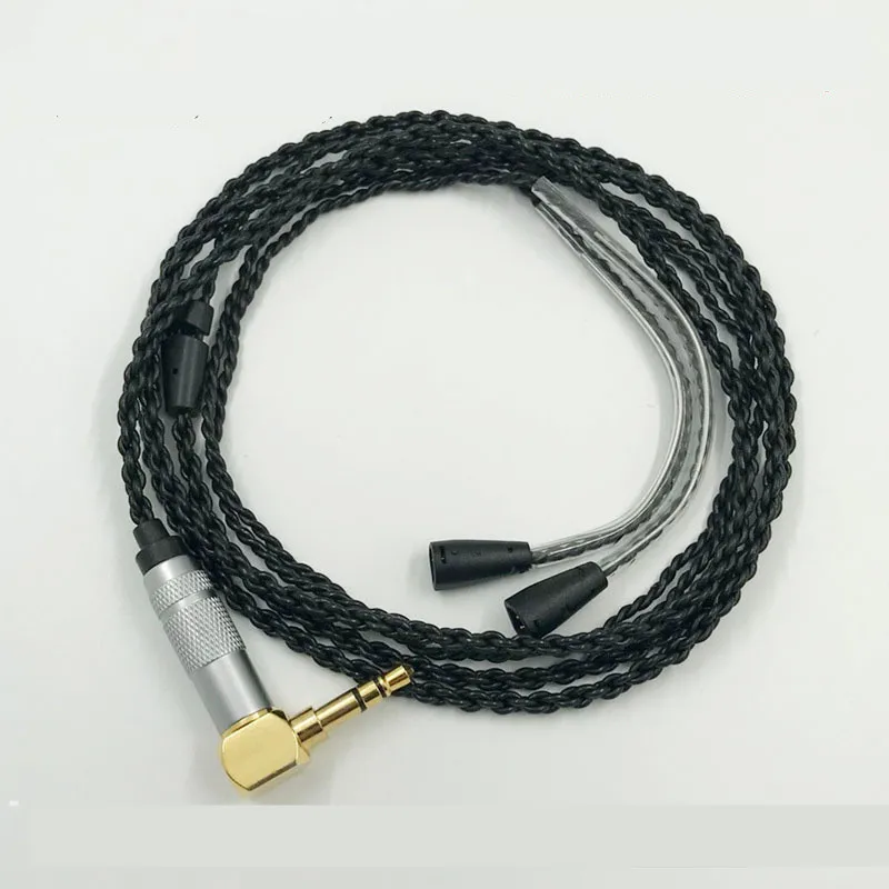 Replacement Audio Cable for Sennheiser IE8 IE80 IE8i Headphones 6N Single Crystal Silver Microphone Volume Control 23JunT5