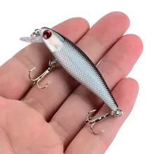 Peche 6.5cm 4.5g isca de pesca minnow 3d olhos plástico duro isca isca isca isca artificial wobblers crankbait pesca 1 pçs(China)