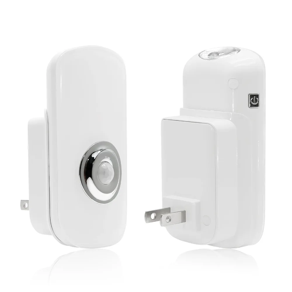 3 in 1 design 110V 220V EU US Plug PIR Motion LED Night Light Wireless Rechargeable Flashlight for kid baby room 2pcs/Pack