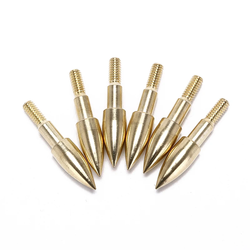 

6pcs Bow and Arrow Hunting Crossbow Arrow Tip Head 75mm 100 Grain Bullet Shape Archery Arrowhead