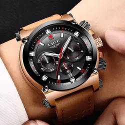 Relojes Hombre 2018New LIGE Для мужчин s часы лучший бренд класса люкс Мужские кварцевые наручные часы Военные Водонепроницаемый спортивный кожаный