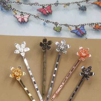 

200pcs/lot mixed color 14mm small flower hair clip (you can choose color )