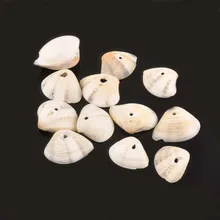 Cuentas hechas a mano para manualidades, conchas marinas, decoración del hogar, adornos de playa de un agujero, 20-26mm, TR0135, 30 uds.