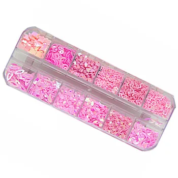 

Pink Moon Star Petal Sequins Circles Nail Art Decorations Nail Glitter Paillette Flakes Decor Manicure Tools Eyeshadow Makeup