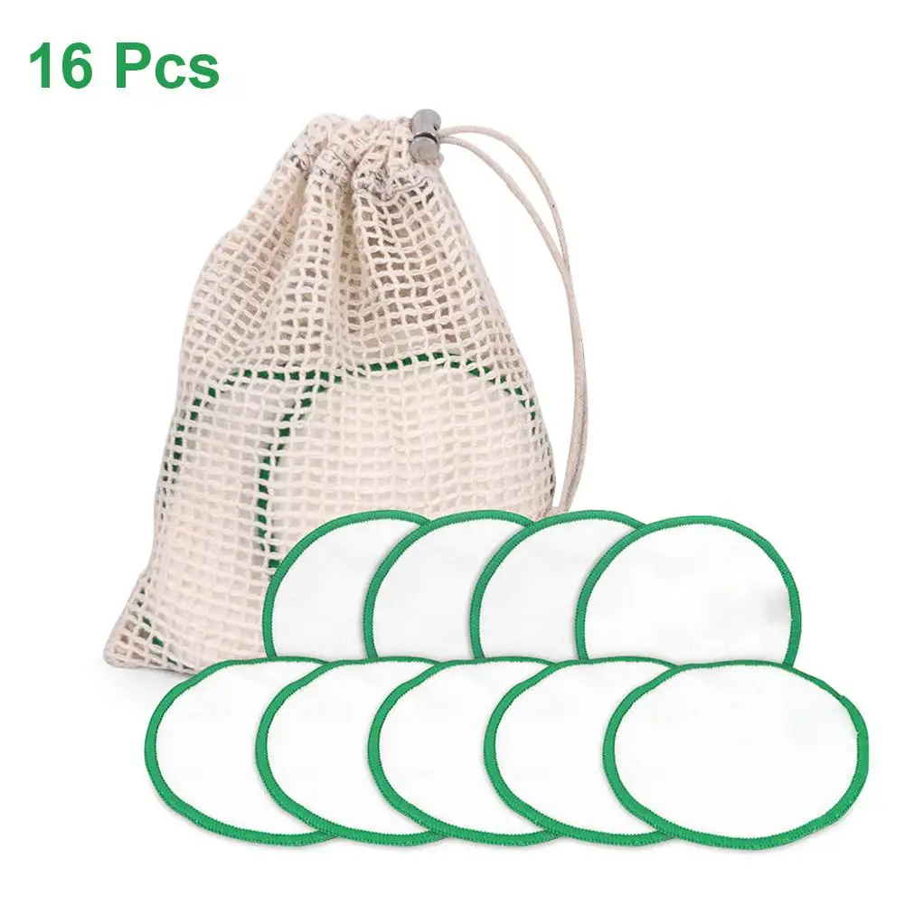 

16Pcs/lot Reusable Cotton Pads Makeup Remove Cotton Pad Double Layer Wipe Pads Nail Art Cleaning Pads Washable