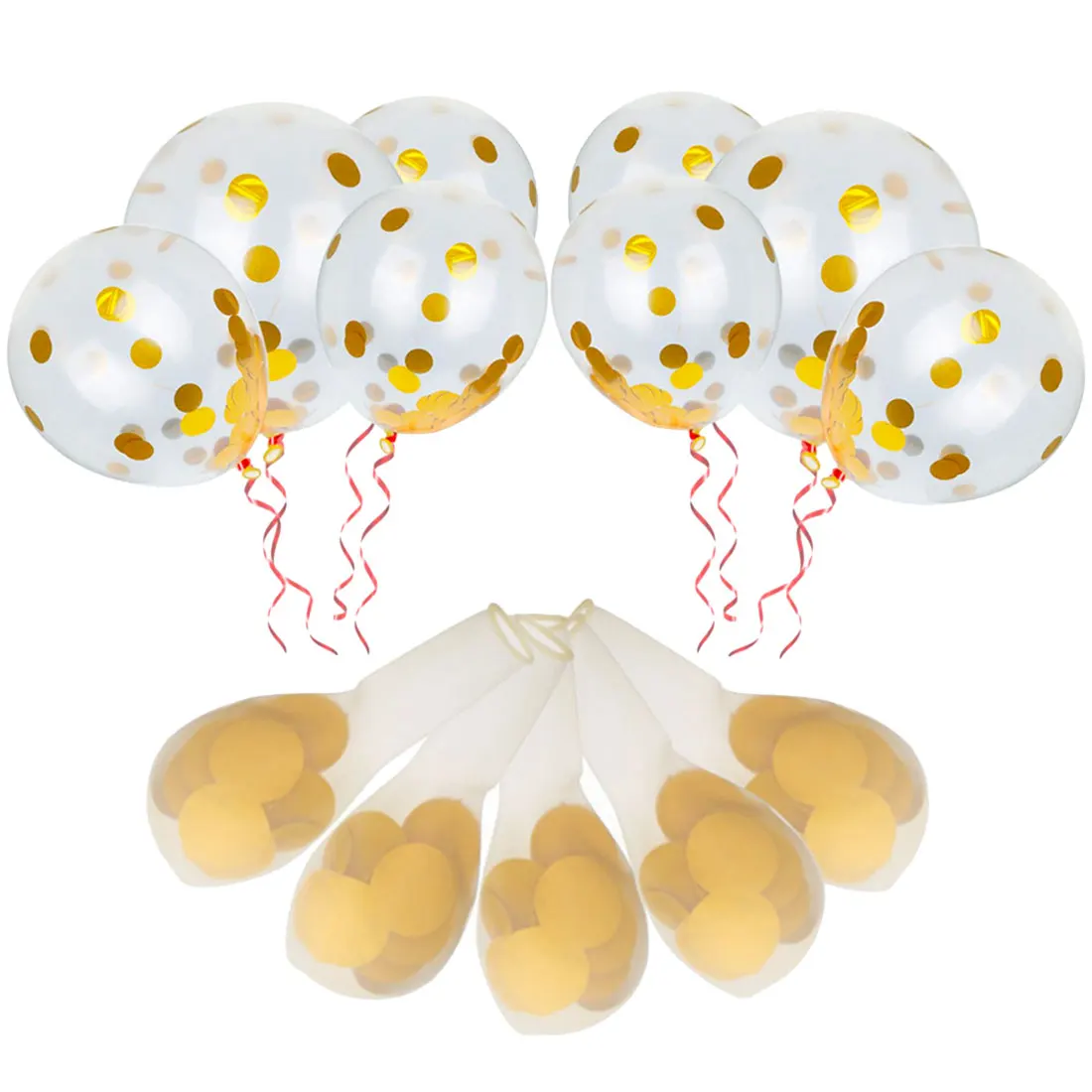 

Baby Shower 20pcs 12inch 30cm Clear Confetti Balloon Latex Confetti Ballon Happy Birthday Balloons Wedding Party Supplies