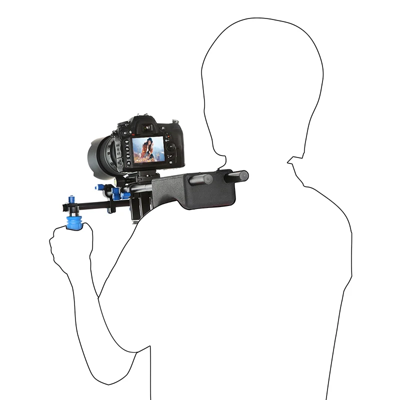 Портативная система FilmMaker& DSLR видео стабилизатор наплечное крепление установка двойной рукоятки для DSLR видео CANON SONY Nikon