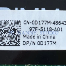 PCNANNY для студии 1555 Подлинная материнская плата ноутбука 0D177M D177M DAFM8BMB6F1 нет видеокарты и бесплатный процессор