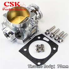 Conjunto de placa de cuerpo del acelerador del colector de admisión de 70mm para motor K-Series K20 plateado