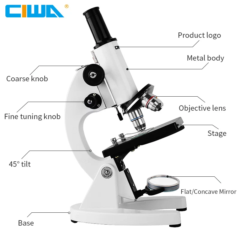 CIWA 640X монокулярный микроскоп бинокль HD биологическое зеркало прямо животных и растений анализ крови Инструмент Микроскоп