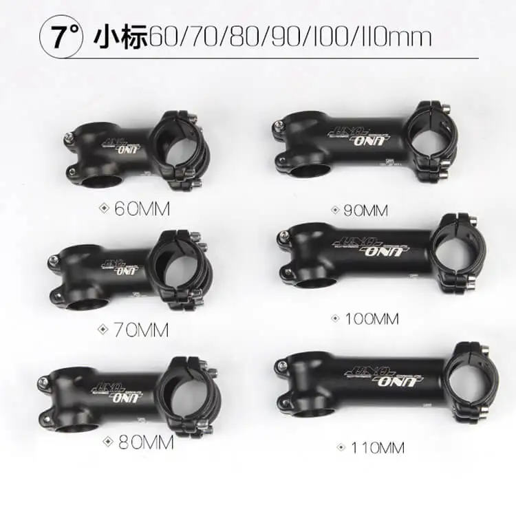 

UNO 7 Degree 31.8mm*60-110mm Bike Stem Matt Ultra light Aluminium Alloy MTB Road Bicycle Handlebar Stems 28.6mm Fork Clamp Dia.