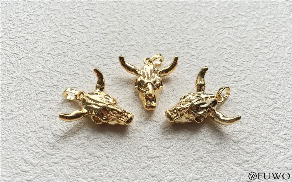 Bull Skull Head Pendant 7