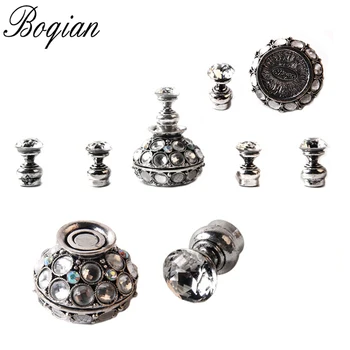 

BQAN Silver Magnetic False Nail Tips Practice Stand Holder Set Rhinestones Nail Holder Showing Shelf Nail Art Display Manicure