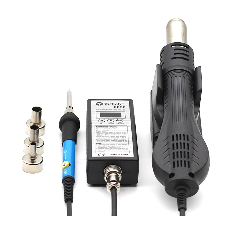 220v Portable Bga Smd Rework Solder Station Diy Hot Air Blower Heat Gun  Hair Dryer Soldering Hairdryer 8858 Vs 858 858d 8586 - Soldering Stations -  AliExpress