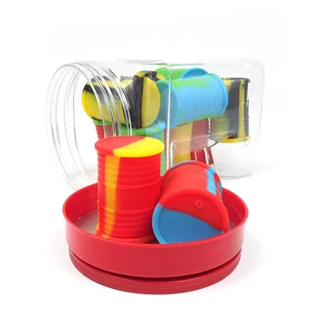

12 pcs Mini Oil barrel shape anti adherent silicone container bottles of butane BHO silicone container 11 ml vials of wax wax DA