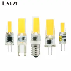 LARZI светодиодный G4 G9 E14 лампа AC/DC затемнения 12 V 220 V 3 W 6 W 9 W COB SMD светодиодные осветительные приборы заменить галогенные фары люстры