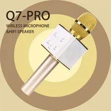 Mini Q7 Karaoke Microphone Player Wireless Bluetooth Condenser Mic Speaker Home KTV Singing Record for IPhone Android Phone PRO