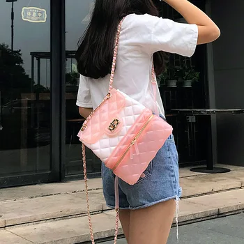 

Waterproof Backpack Female 2019 Summer New Transparent Jelly Chain Fashion Travel Women Candy Color Backpack Large School Bag