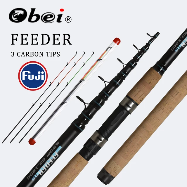 Cheap OBEI Feeder fishing rod telescopic spinning casting Travel Rod 3.0 3.3 3.6m vara de pesca Carp Feeder 60-180g fuji pole Cheap OBEI Feeder fishing rod telescopic spinning casting Travel Rod 3.0 3.3 3.6m vara de pesca Carp Feeder 60-180g fuji pole