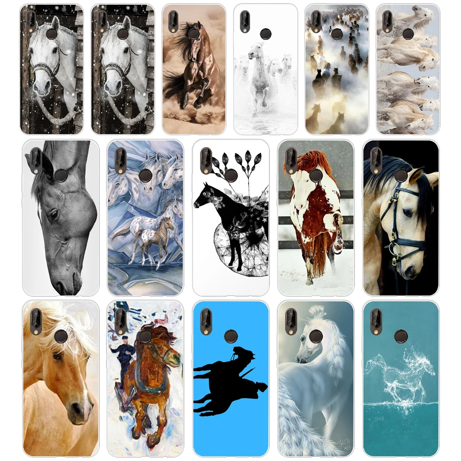 95AQ Running Horse Soft Silicone Tpu Cover Case for huawei p 20 lite pro y6 2017 mate 10 | Мобильные телефоны и