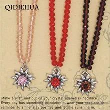 Fashion Crystal beaded Necklace Pendant For Woman Antique Silver Edelweiss Statement Necklace Rhinestone Charm Necklace Jewelry Fashion Crystal beaded Necklace Pendant For Woman Antique Silver Edelweiss Statement Necklace Rhinestone Charm Necklace Jewelry