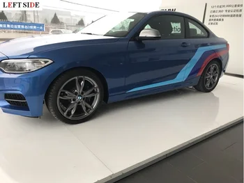 

LEFT SIDE Car Stickers Blue Red Stripe Charger Body Grace Simple Sport Waterproof Vinyl Fresh No Color Fading Durable Graceful