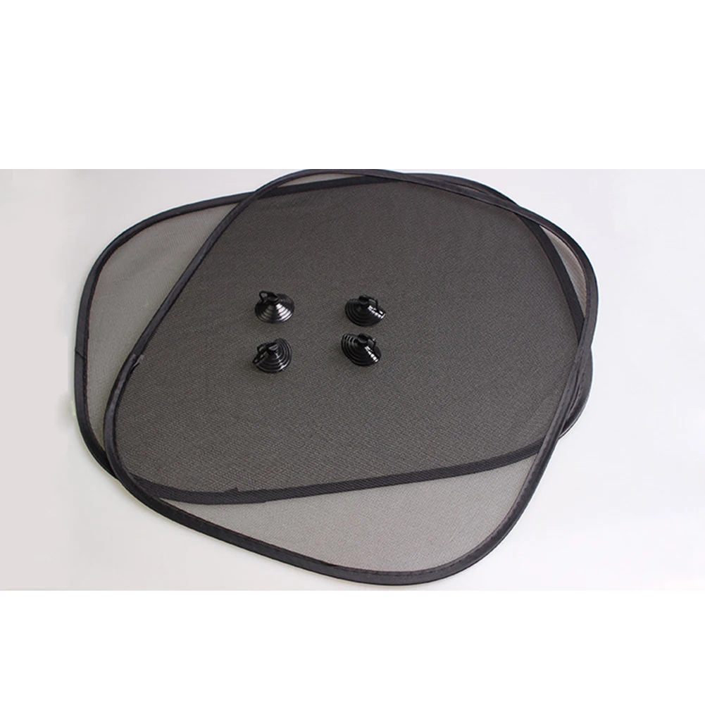 

1 sets Black Car Sun Shade Side Rear Window Sunshade Cover 44x36cm Visor Shield Screen Solar Protection With 4 Suction Cups