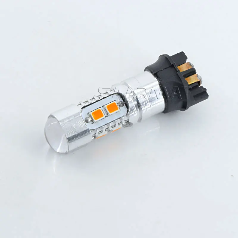 2x янтарные 10 SMD PW24W PWY24W светодиодный лампы для Audi A3 A4 A5 Q3 VW MK7 Golf CC передние