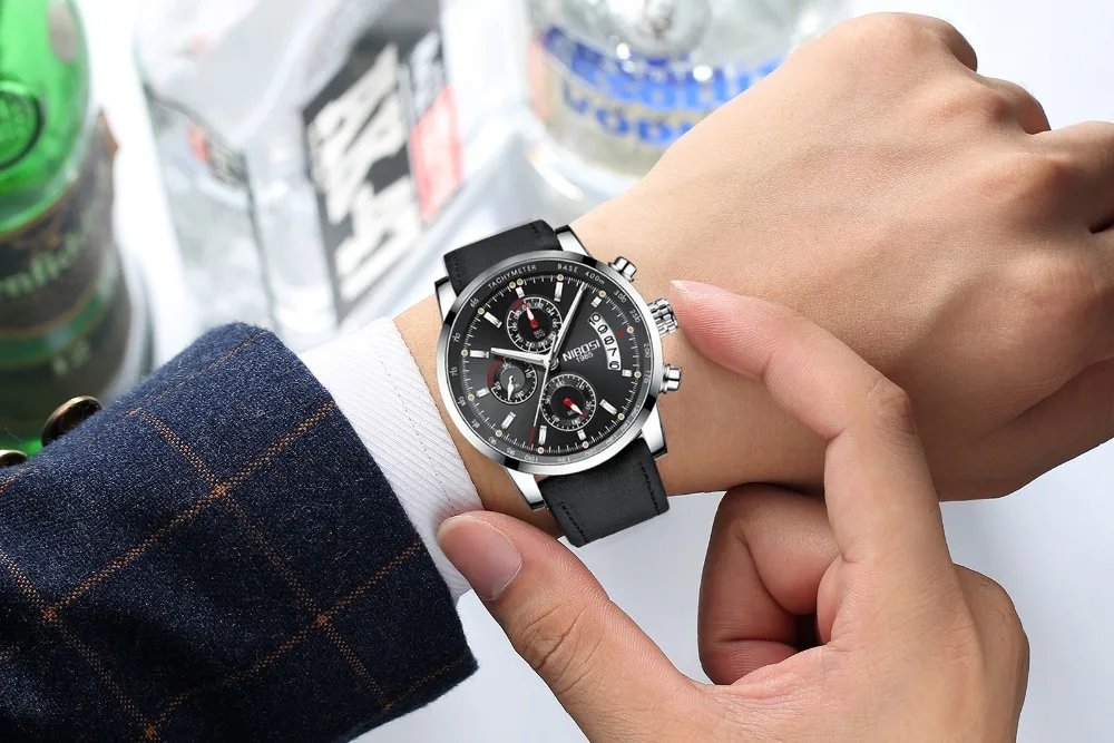 Мужские швейцарские часы часы мужские Relogio Masculino NIBOSI брендовые новые модные мужские s часы лучший бренд класса люкс водонепроницаемые кварцевые часы мужские с большим циферблатом мужские деловые часы