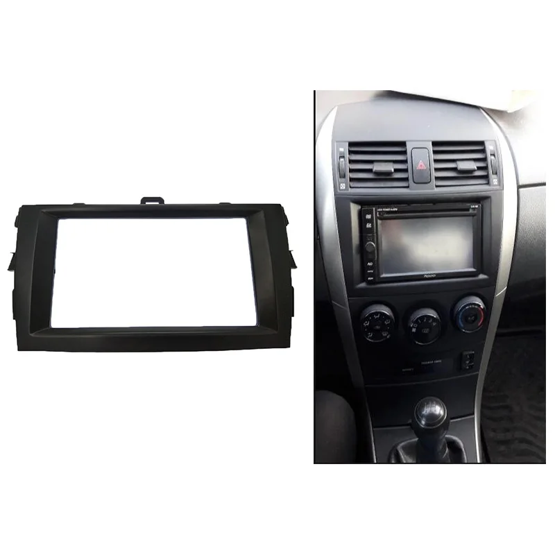 2DIN Автомобильная установка Радио Стерео DVD рамка фасции для Toyota Corolla(08~ 10) приборная панель установка наборы черный