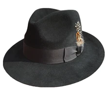 Роскошная шляпа-федора из Ангорского Кролика Гангстер Майкл Джексон джентльмен шляпы черный серый цвета