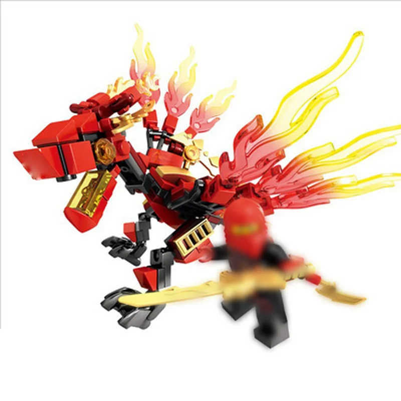 Yingelon 2018 Новое поступление строительные блоки Дракон ninjago 100 + шт мальчики игрушка
