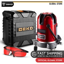 DEKO LL56 самонивелирующийся 5 линий 6 точек 360 градусов Поворотный Горизонтальный Вертикальный крест линия лазерный уровень высокая видимость Y Box