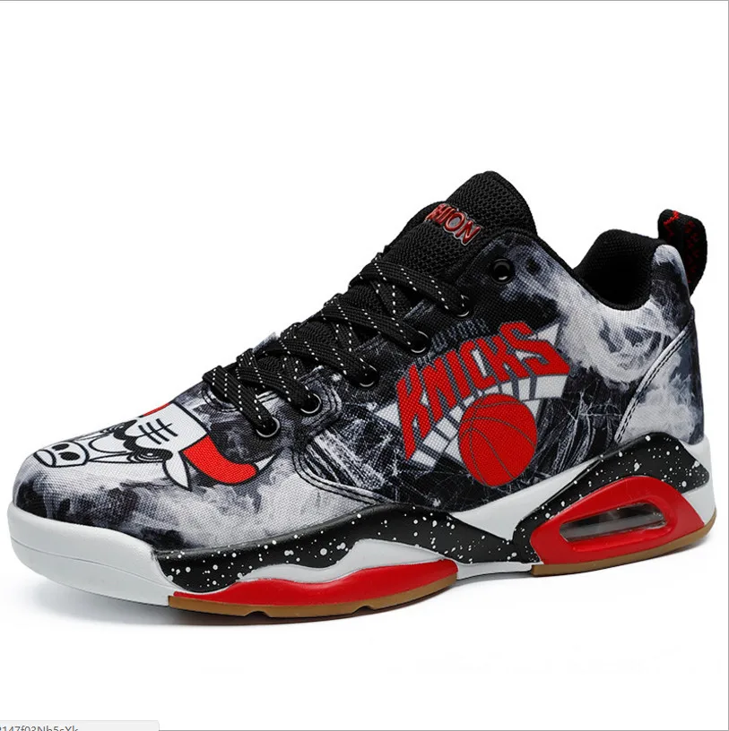 

Basketball shoes 2019 new couple models sports shoes cushion graffiti colorful shock basketball shoes authentic wholesale