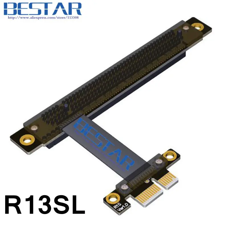 Riser pci-e 1x to 16x Extender Ribbon Cable 10cm 20cm 30cm 60cm 1ft 2ft 3ft pcie pci express 1X 16X riser Gen3.0 Angle Riser pci-e 1x to 16x Extender Ribbon Cable 10cm 20cm 30cm 60cm 1ft 2ft 3ft pcie pci express 1X 16X riser Gen3.0 Angle