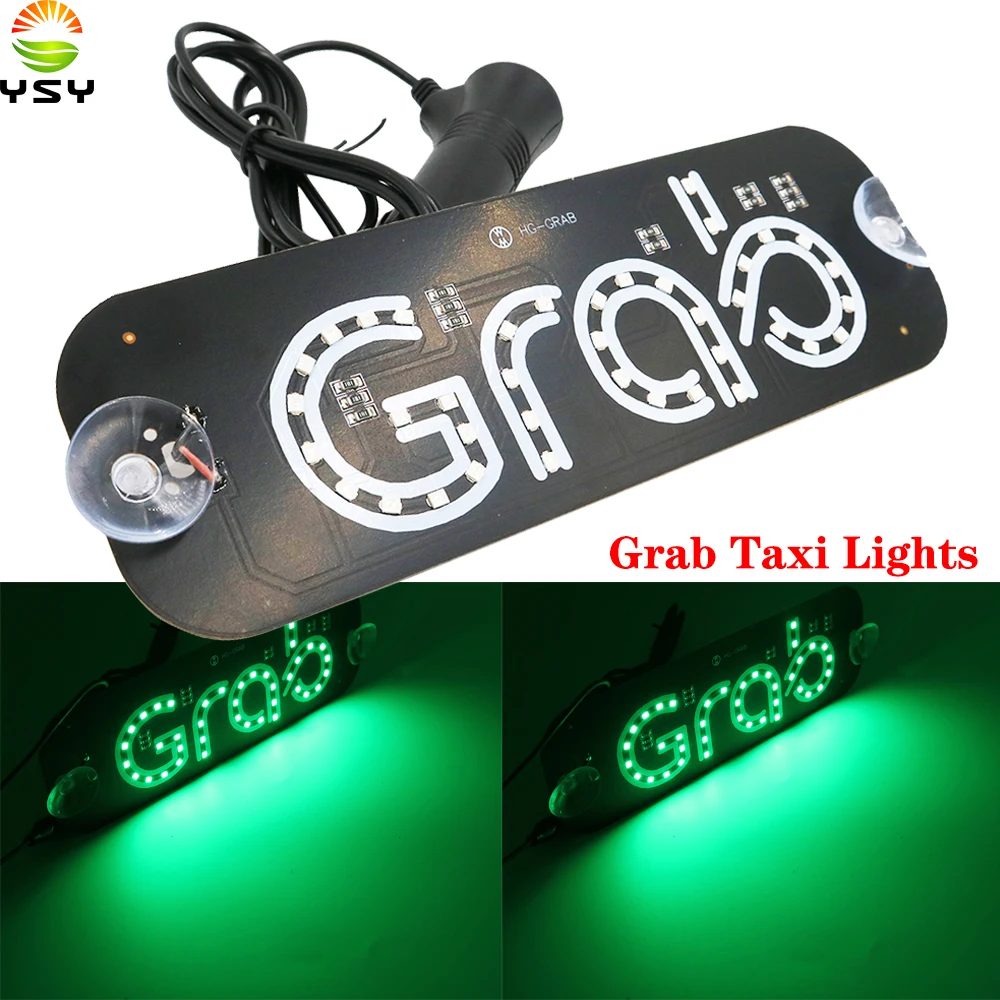 

YSY 10X NEW Grab Taxi Led Car Windscreen Cab indicator Lamp Sign Green LED Windshield Taxi Light Lamp Green DC12V