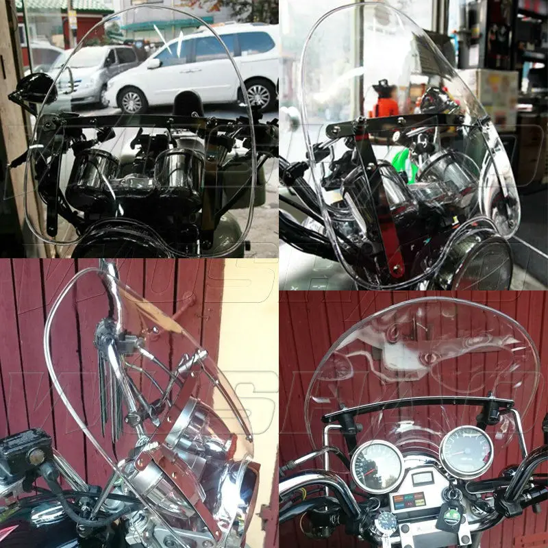 Windshield Windscreen Screen For Harley Fatboy Dyna Softail Sportster 883 1200