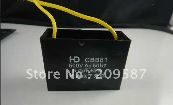 

10pcs Fan Capacitor Metallized Capacitor Start Capacitor CBB61 500VAC 5.0uF