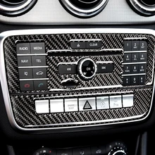 Car Accessories For Mecredes Benz GLA CLA A B Class Carbon Fiber air conditioning switch CD central control Decoration Stickers