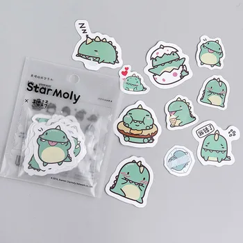 40 PCS Creative Little Dragon Green Paper Sticker Decoration DIY Ablum Diary Scrapbooking Label Sticker Cute Stationery TZ100 1