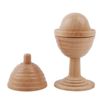 

Wooden Ball And Vase Close Up Magic Tricks Easy To Do Children Kids Magic Toy Christmas Gift Height 10CM