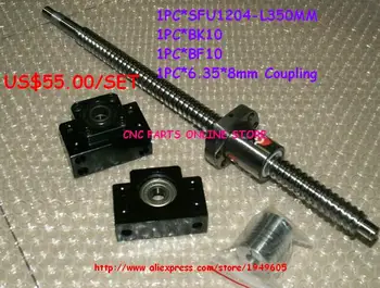

ball screw set 1204-L350mm ballscrew + SFU1204 Ballnut + BK10BF10 Support + 6.35*8mm Coupling