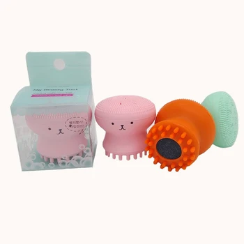 

Cute Lovely Small Octopus Shape Silicone Facial Cleaning Brush Soft Deep Cleansing Exfoliator Face Cleanser Washing Brush