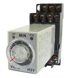 DC24V/DC12V/AC110V/AC220V 0-30 минут 30 м таймер Мощность на время задержки реле 14 pin H3Y-4 + разъем