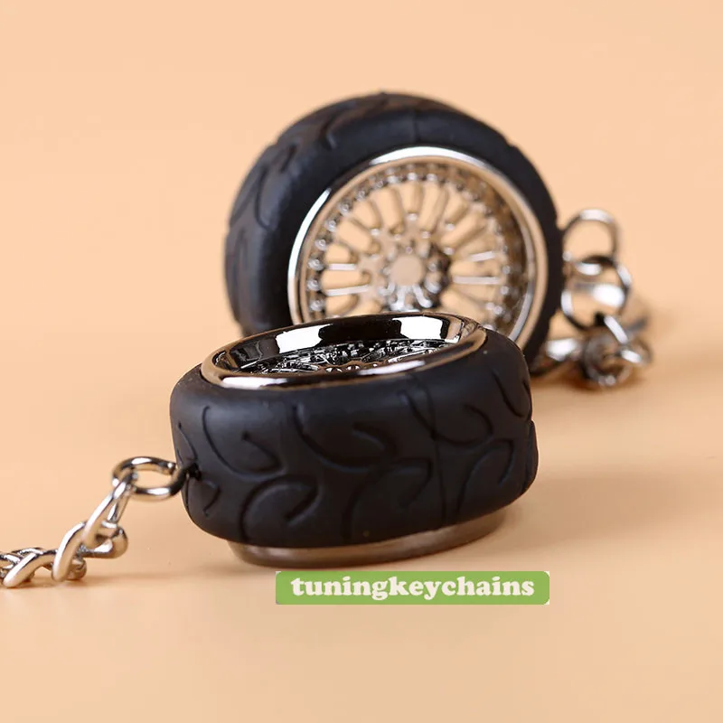 Брелок для ключей с колесным ободом серебристый и черный|wheel rim keychain|rim keychainkeychain |