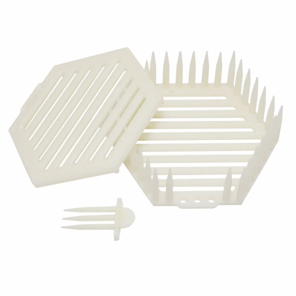 Beekeepers Hexagon Crown Of Thorns Needle Cage Queen King Prisoner Pinned Type Cage Beekeeping Tools 10 Pcs