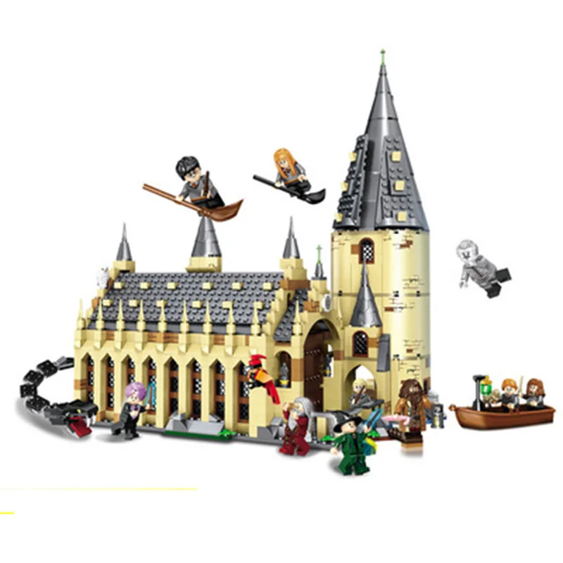 

926pcs New Compatible LegoINGlys Super Heroes Harry Potter Figures Hogwarts Great Hall castle Building Blocks Diy Toys Gifts